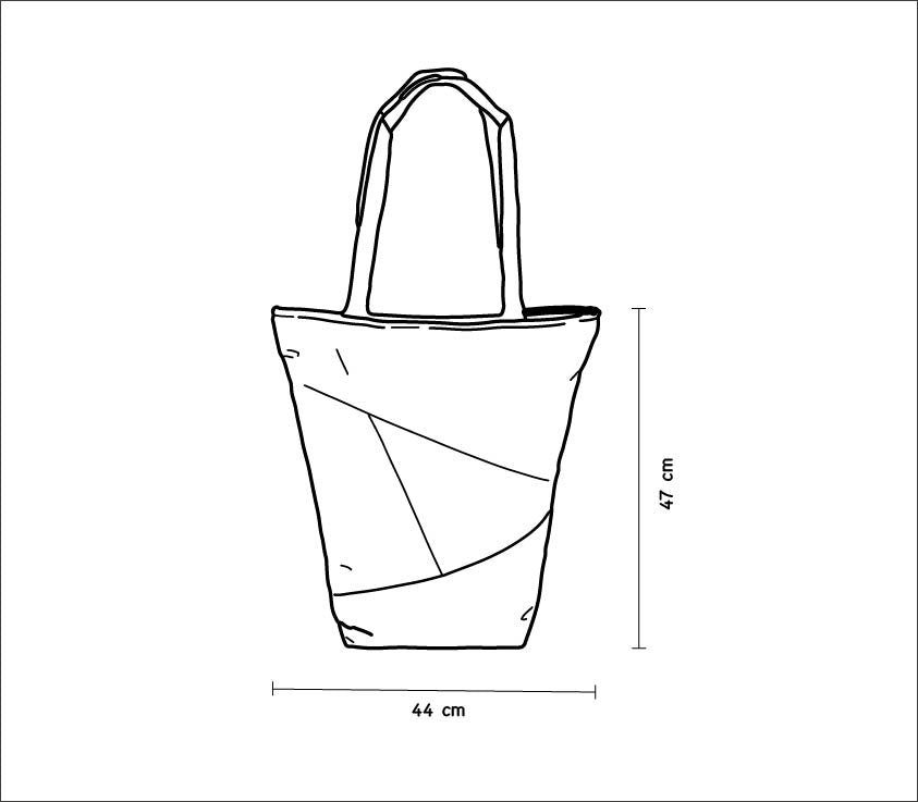 Deep blue classic shopper bag